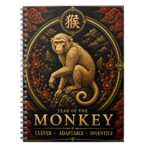 Ano do Macaco Caderno de Luxo do Zodíaco Chinês