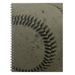 Espiral Antigo caderno de basebol