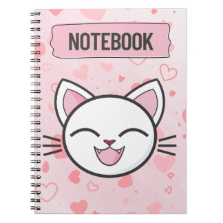 Espiral "Apenas uma Garota que Ama Gatos – Caderno Fofo de