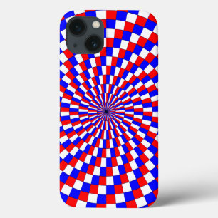 Espiral Azul Branco Vermelho por Kenneth Yoncich