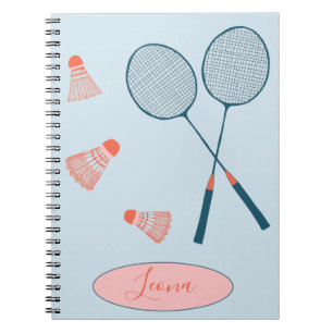 Espiral Badminton para o caderno de dois monogramas