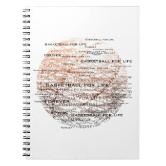 Espiral Basktetball para a vida, para sempre caderno