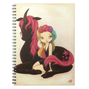 Espiral Belle e noite - caderno feericamente do unicórnio