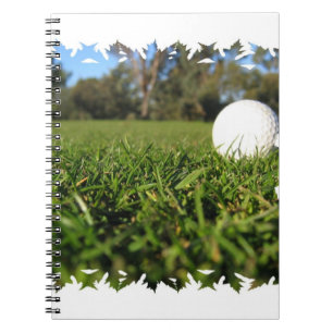 Espiral Bola de golfe no caderno do curso