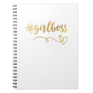 Espiral Branco + Caderno Dourado/Diário dos #girlboss