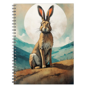 Espiral Bunny Hare em lua cheia   Caderno