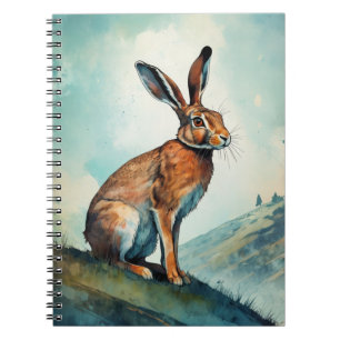 Espiral Bunny Hare em um Hill   Caderno