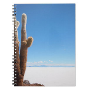 Espiral Cacto gigante no caderno de Salar de Uyuni