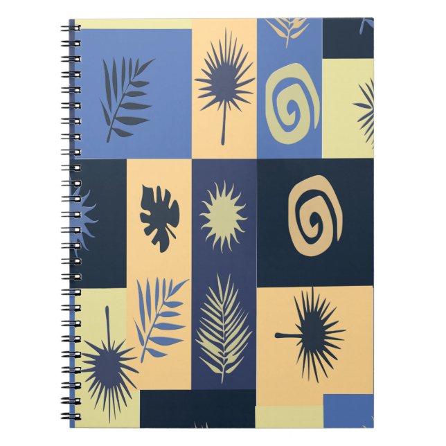 Espiral Caderno Abstrato Azul (Frente)