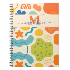 Espiral Caderno Abstrato com Efeito de Cor Personalizado