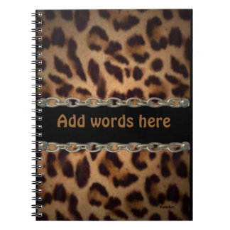 Espiral Caderno acorrentado do leopardo
