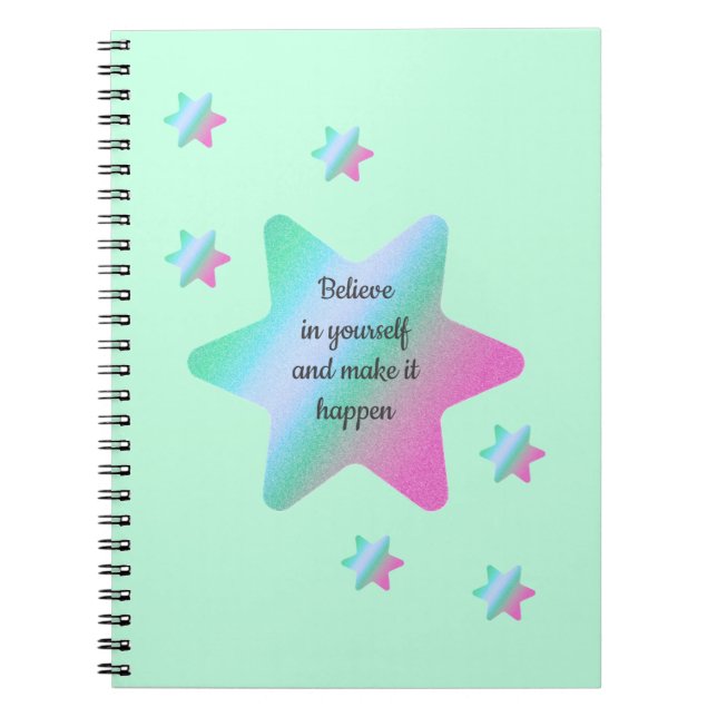 Espiral Caderno Acredite Em Si Mesmo E Faça Acontecer (Frente)