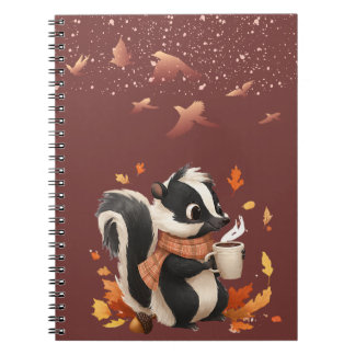Espiral Caderno Adorável de Esquilo de Outono - Diário de 