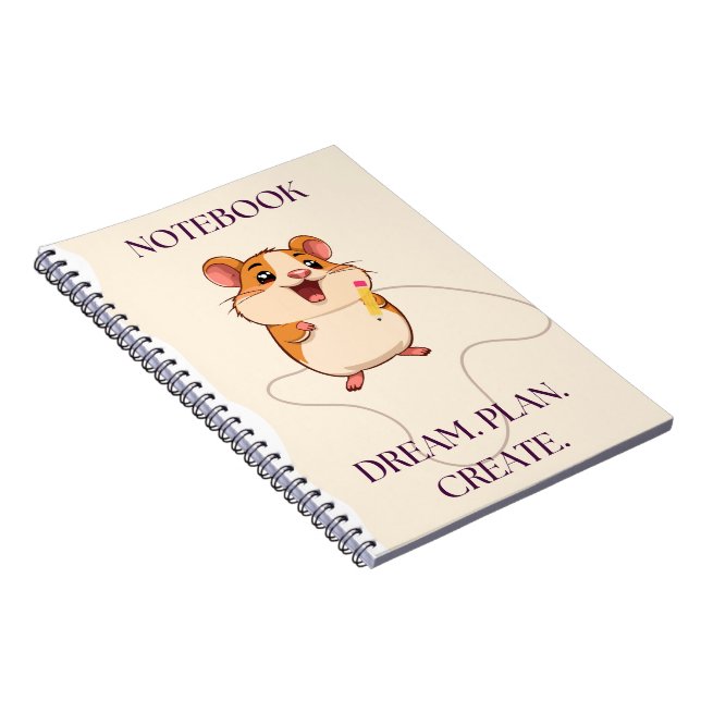 Espiral Caderno Adorável de Hamster com Lápis – Hamster So (Lado Direito)