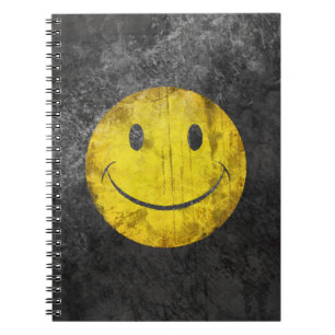 Espiral Caderno afligido da cara