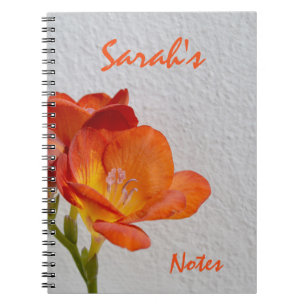 Espiral Caderno alaranjado personalizado de Fressia