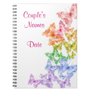 Espiral Caderno alegre do Guestbook do casamento ou do ch