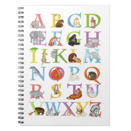 Espiral Caderno Animal ABC (versão azul)