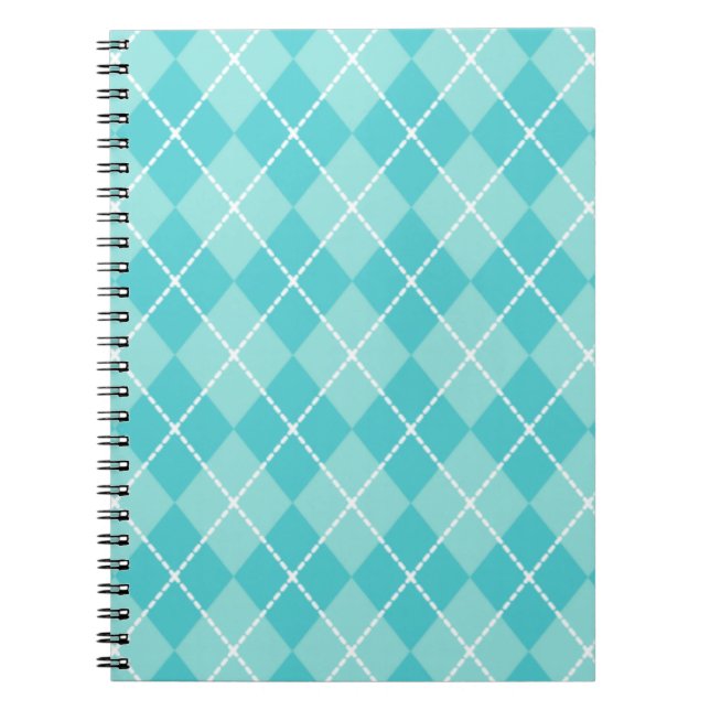 Espiral Caderno Aqua Argyle (Frente)