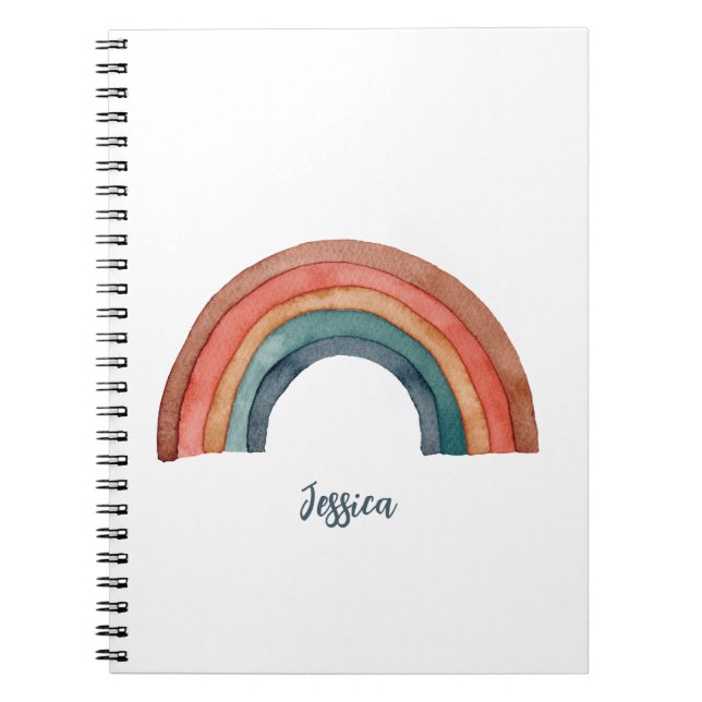Espiral Caderno Arco-íris Aquarela (Frente)