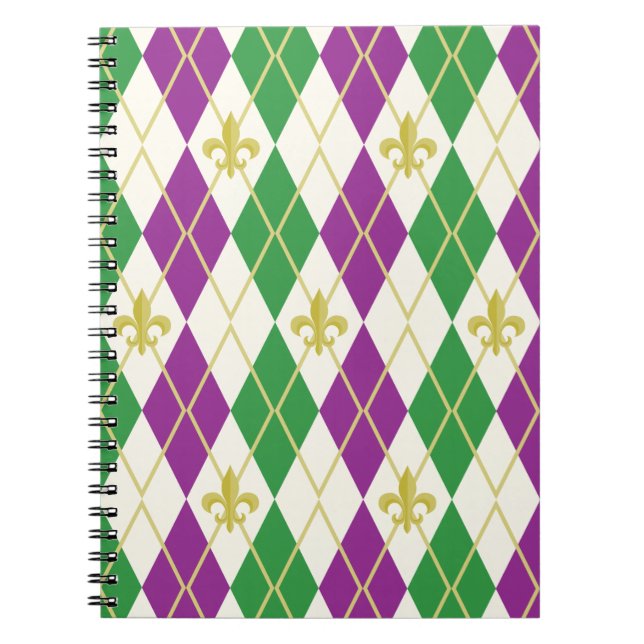Espiral Caderno Argyle Mardi Gras (Frente)