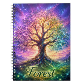 Espiral Caderno Árvore da Vida da Floresta