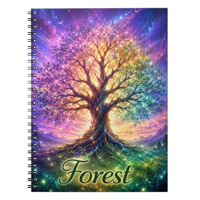 Espiral Caderno Árvore da Vida da Floresta (Frente)