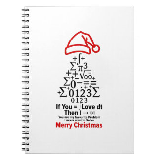 Espiral Caderno Árvore de Natal de Matemática - Presente d