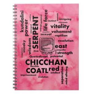 Espiral Caderno asteca maia de Chicchan da nuvem da