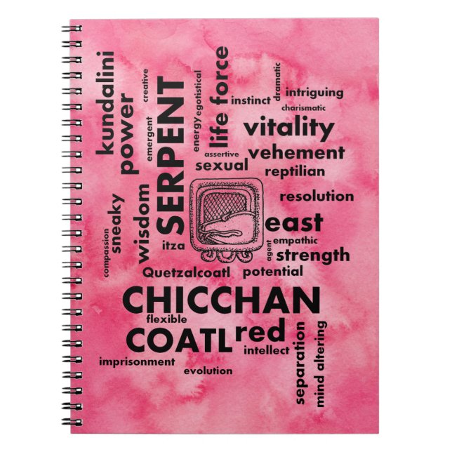 Espiral Caderno asteca maia de Chicchan da nuvem da (Frente)