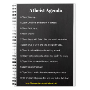 Espiral Caderno ateu da agenda