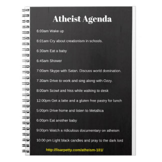 Espiral Caderno ateu da agenda