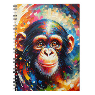 Espiral Caderno Aura de Chimpanzé Radiante