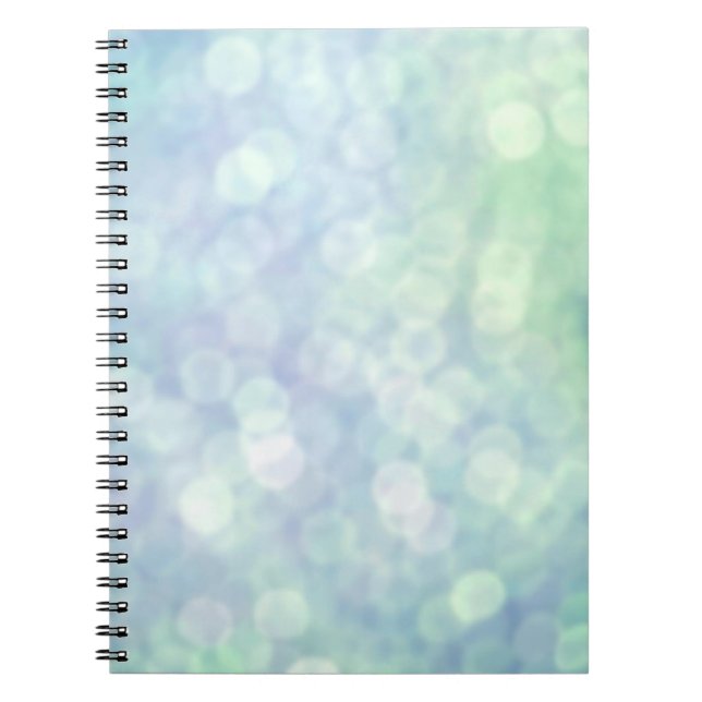 Espiral Caderno azul de Bokeh (Frente)
