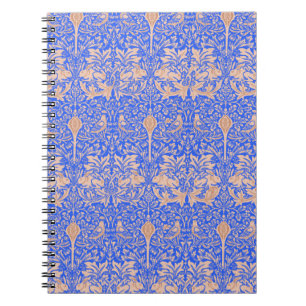 Espiral Caderno azul de Nouveau da arte de William Morris