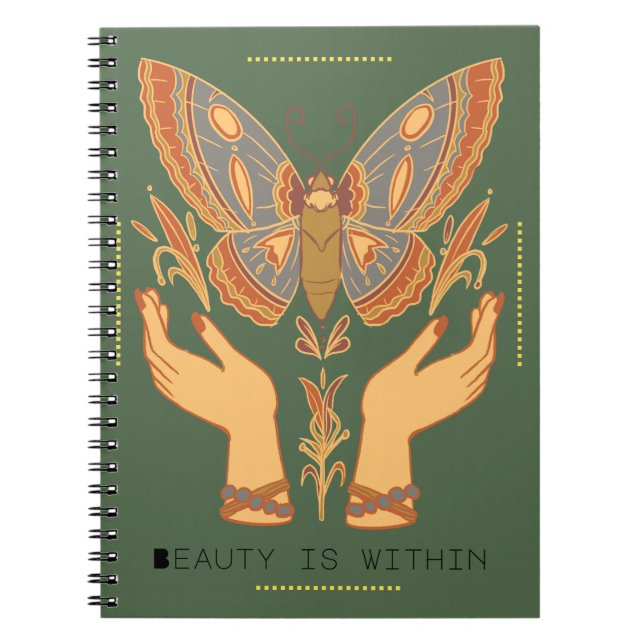 Espiral Caderno Beauty Is Within (Frente)