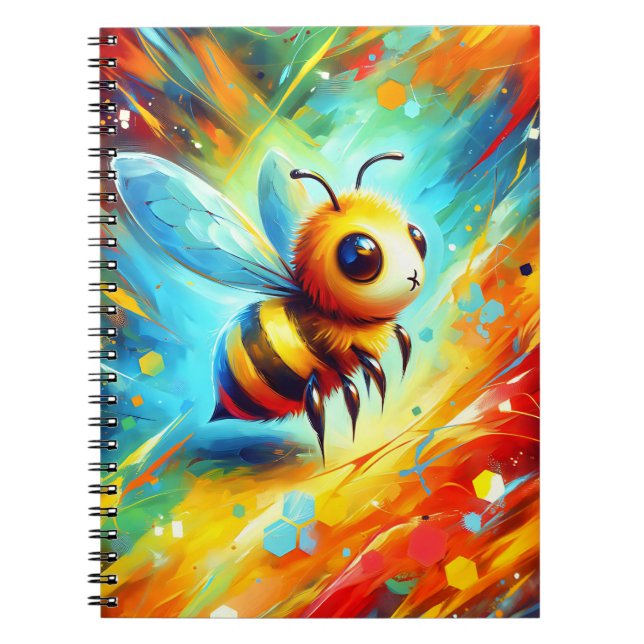 Espiral Caderno Bebê Abelha Explosão no Céu (Frente)