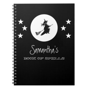 Espiral Caderno Bewitching do Dia das Bruxas, preto