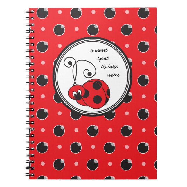 Espiral Caderno Bitty do joaninha de Itty - vermelho (Frente)