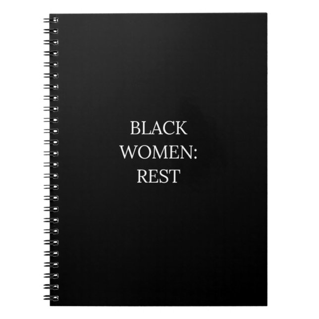 Espiral Caderno Black Women Rest (Frente)