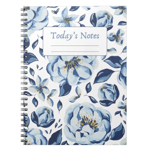 Espiral Caderno Blue Blossom (Frente)