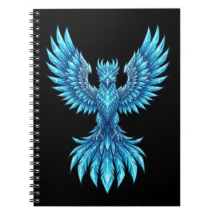 Espiral Caderno Blue Phoenix Rising - Diário de Arte Fanta