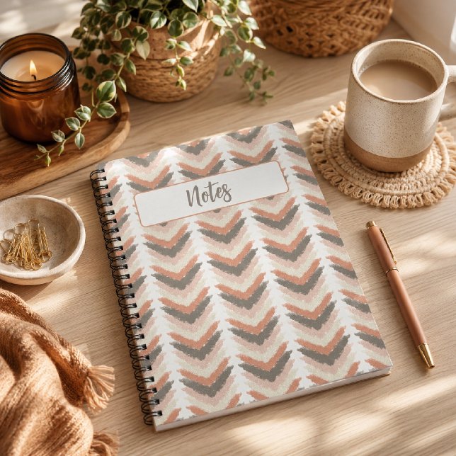 Espiral Caderno Boho Chevron (Boho Chevron Notebook)