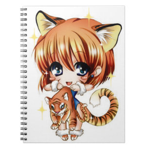 Espiral Caderno bonito do amor do tigre
