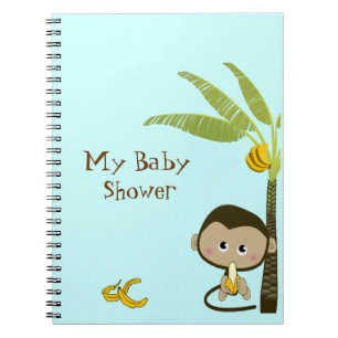 Espiral Caderno bonito do chá de fraldas do macaco