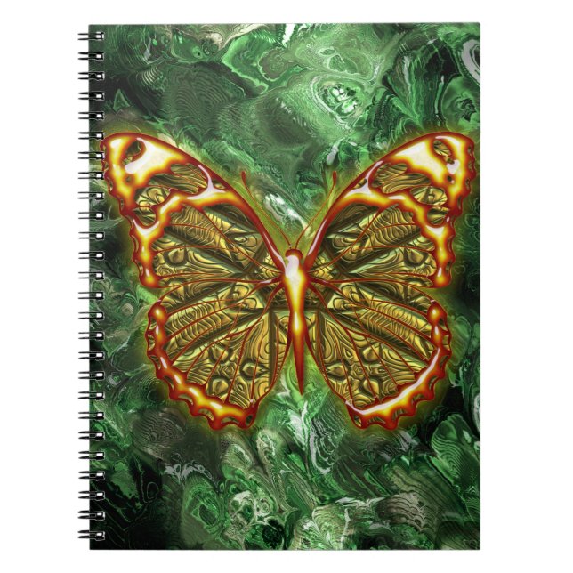 Espiral Caderno Borboleta Gravada 1 (Frente)