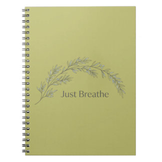 Espiral Caderno Botânico Minimalista Respira Apenas