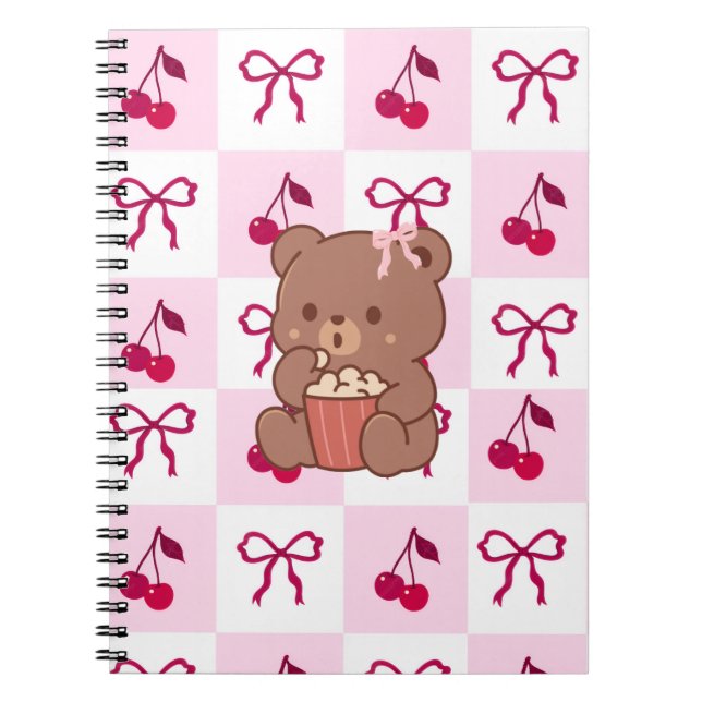 Espiral Caderno Bows & Bears (Frente)