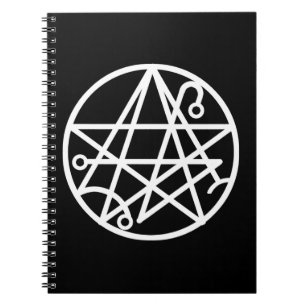 Espiral Caderno branco do selo de Necronomicon