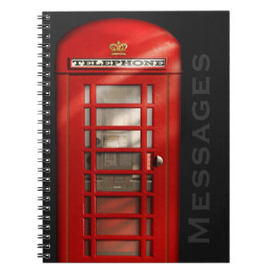 Espiral Caderno britânico clássico das mensagens de